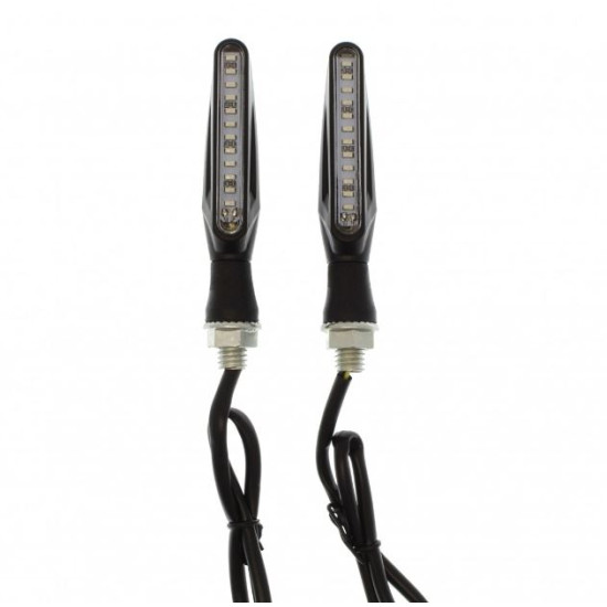 Φλάς μηχανής LED πορτοκαλί universal 12 SMD 12V IP65 σετ 2 τεμ. YN-WL01