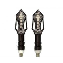 Φλάς μηχανής 12V 15 SMD LED πορτοκαλί amber universal σετ 2 τεμ. IP65 YN-WL04