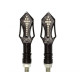 Φλάς μηχανής 12V 15 SMD LED πορτοκαλί amber universal σετ 2 τεμ. IP65 YN-WL04