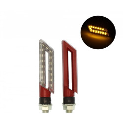 Φλάς μηχανής 15 SMD LED universal πορτοκαλί σετ 2 τεμ. IP65 OEΜ