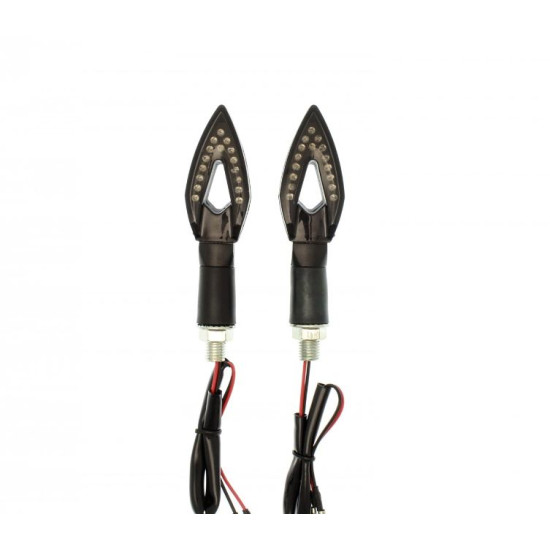 Φλάς μηχανής LED πορτοκαλί universal 16 SMD 12V IP65 σετ 2 τεμ. YN-WL03