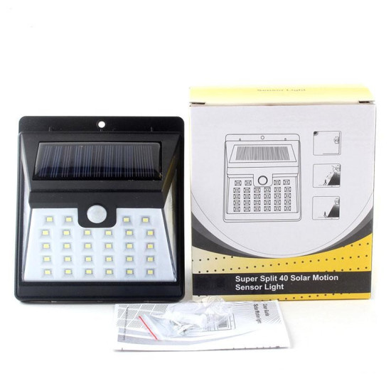 Ηλιακό προβολάκι με 40LEDs PIR και Αισθητήρα κίνησης 