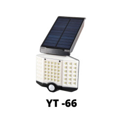 Ηλιακό Φωτιστικό 66 LED με Ανιχνευτή Κίνησης OEM YT-66B – Μαύρο-OEM