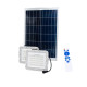 Ηλιακοί Προβολείς LED 100W IP67 με Τηλεχειρισμό OEM 2τμχ & Φωτοβολταϊκό Πάνελ – Λευκό