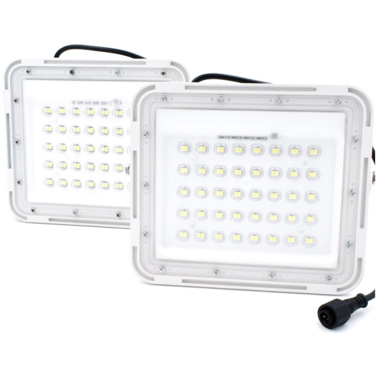 Ηλιακοί Προβολείς LED 100W IP67 με Τηλεχειρισμό OEM 2τμχ & Φωτοβολταϊκό Πάνελ – Λευκό