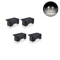 Ηλιακό γωνιακό φωτιστικό νυκτός με 2 LED IP65 λευκό ψυχρό 4 τεμ. ΟΕΜ