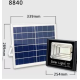 Ηλιακός προβολέας αδιάβροχος 40W με πάνελ, τηλεκοντρόλ ΟΕΜ.