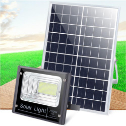 Ηλιακός Solar Προβολέας Αδιάβροχος 200W με Φωτοβολταϊκό Πάνελ, Τηλεκοντρόλ και Χρονοδιακόπτη JD-8200
