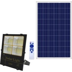 Ηλιακός προβολέας 100w με πάνελ ljd-88100 ψυχρό και θερμό φωτισμό