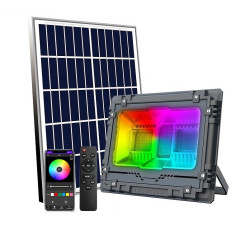 Smart Ηλιακός Προβολέας 800W RGB App Κινητού 95 LED & Χρονοδιακόπτη OEM.
