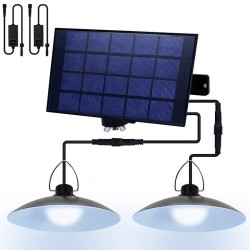 Διπλό Ηλιακό Φωτιστικό 32LED Λευκού Φωτισμού 6000K 2τμχ OEM.