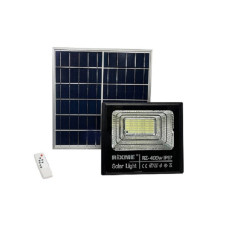 Ηλιακός Προβολέας RiXME Αδιάβροχος 400W με ηλιακό Πάνελ, Τηλεκοντρόλ και Χρονοδιακόπτη-ΟΕΜ