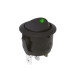 Διακόπτης On/off Round Rocker led dot 12V Πράσινο