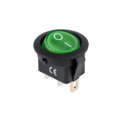 Στρογγυλός διακόπτης On/Off 12V 20A 3 pins πράσινο OEM