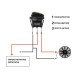 Στρογγυλός διακόπτης On/Off 12V 20A 3 pins πράσινο OEM