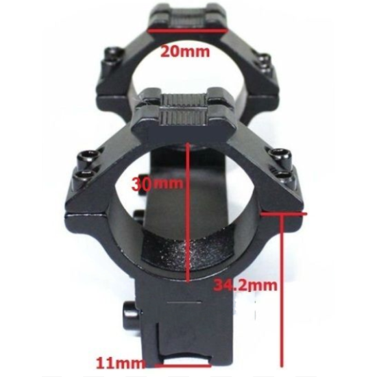 Βάση Διόπτρας Ψηλό Προφίλ Exte Head Picatinny Rail 30mm ΟΕΜ