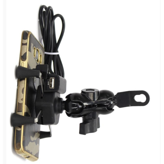 ΜΕΤΑΛΛΙΚΗ ΒΑΣΗ ΚΙΝΗΤΟΥ ΓΙΑ SCOOTER ΜΕ USB ΟΕΜ
