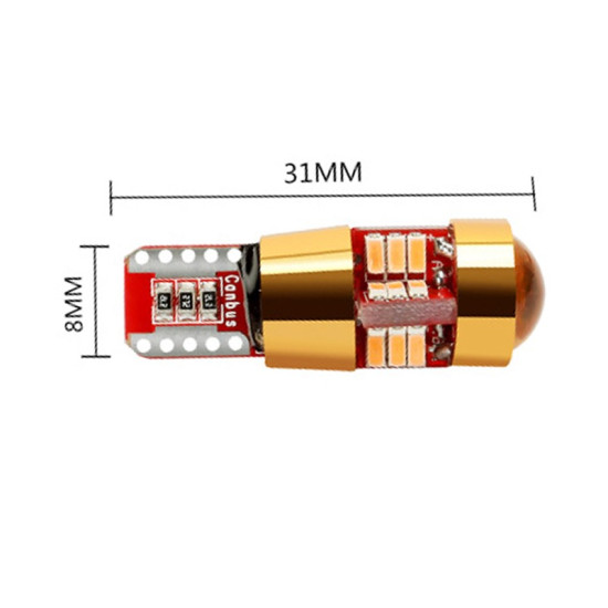 led t10 27smd can bus w5w 3014 6000k 180 lumens ΟΕΜ