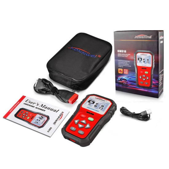 OBD2 σαρωτής KW818 διαγνωστικό εργαλείο CAN BUS αναγνώστης κώδικα αυτοκινήτου KW818 OBD II πολυγλωσσικός σαρωτής ΟΕΜ