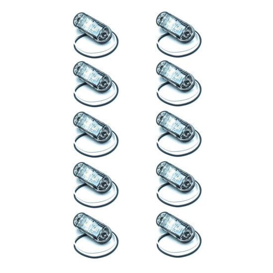 LED Φώτα Όγκου Φορτηγών IP66 Λευκό 12v-24v σε 10 τεμάχια ΟΕΜ