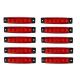 LED Φώτα Όγκου Φορτηγών IP66 Κόκκινο 12v 10 τεμάχια - ΟΕΜ