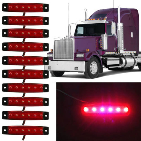 LED Φώτα Όγκου Φορτηγών IP66 Κόκκινο 12v 10 τεμάχια - ΟΕΜ