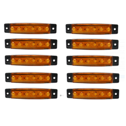 LED Φώτα Όγκου Φορτηγών IP66 Πορτοκαλί 12v 10 τεμάχια - ΟΕΜ