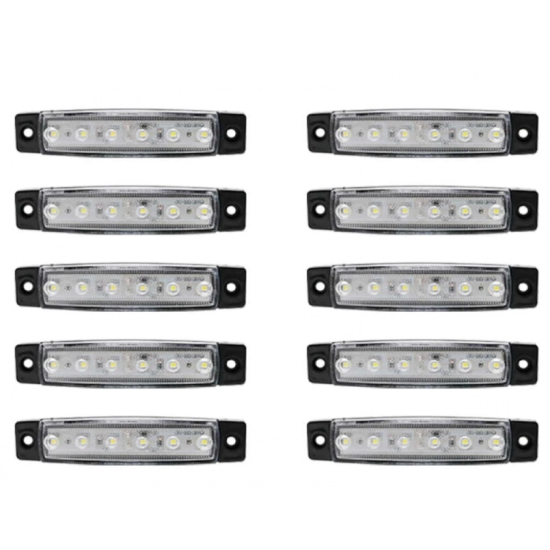 LED Φώτα Όγκου Φορτηγών IP66 Λευκό 12v 10 τεμάχια - ΟΕΜ