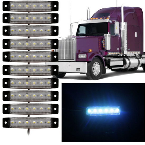 LED Φώτα Όγκου Φορτηγών IP66 Λευκό 12v 10 τεμάχια - ΟΕΜ