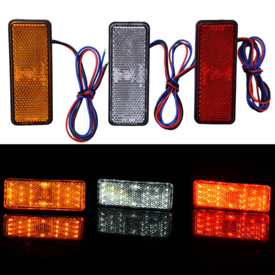 Led Reflector πορείας και φρένων με 24 led 12V λευκό