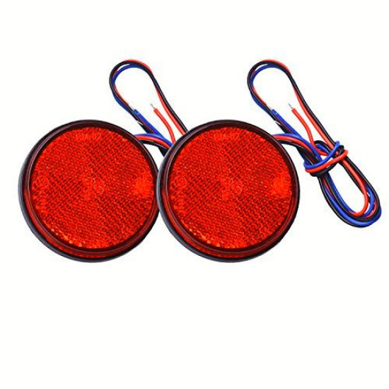 Led στρογγυλή λυχνία 24v με 24 led Κόκκινο-OEM