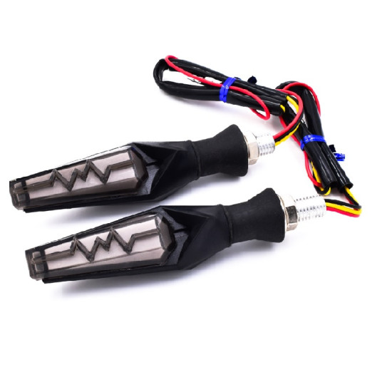 Σετ Φλας LED για Μοτοσυκλέτες 12V με διπλό Φωτισμό – Μπλε, Πορτοκαλί παλλόμενο φλας-ΟΕΜ