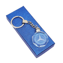 Φωτιζόμενο Γυάλινο Rgb μπρελόκ Mercedes OEM.