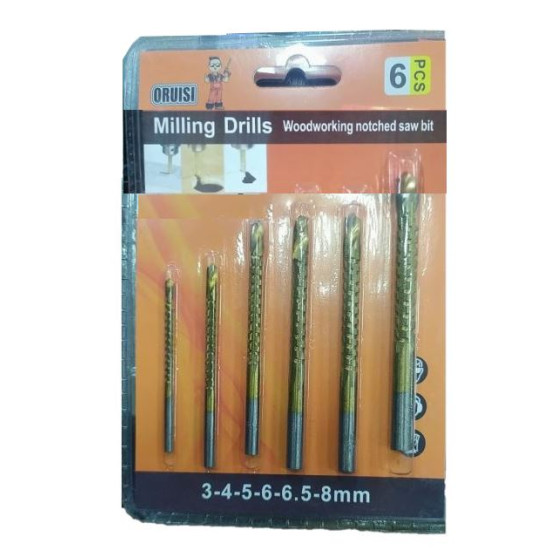 Σετ 6τμχ τρυπάνια για επιφάνειες 1-3mm.