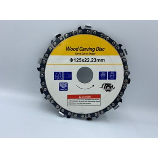 Δίσκος Κοπής Ξύλου Φ125x22.23mm με 9 λεπίδες Αλυσίδας Αλυσοπριόνου Δισκοπριόνου