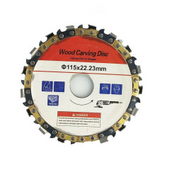 Δίσκος Κοπής Ξύλου Φ115x22.23mm με 16 λεπίδες Αλυσίδας Αλυσοπριόνου Δισκοπριόνου