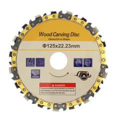 Δίσκος Κοπής Ξύλου Φ125x22.23mm με 18 λεπίδες Αλυσίδας Αλυσοπριόνου Δισκοπριόνου