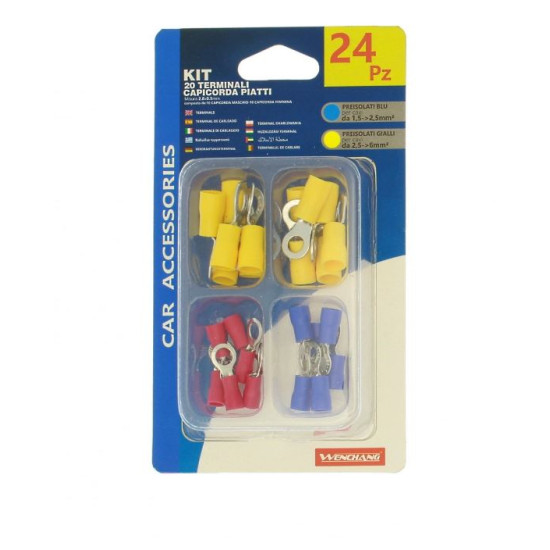 Σετ 24 τεμαχίων φισάκια στρογγυλά 0.5mm² - 2.5mm² WENCHANG