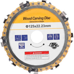 Δίσκος κοπής και λείανσης ξύλου Φ125×22.23mm με 9 λεπίδες