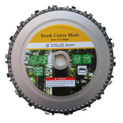 Δίσκος Κοπής Ξύλου Φ235×25.4mm με 18 λεπίδες Αλυσίδας Αλυσοπριόνου Δισκοπριόνου