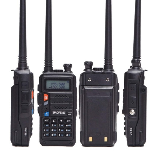 Baofeng UV-9S Ασύρματος Πομποδέκτης UHF/VHF 5W Mάυρο.