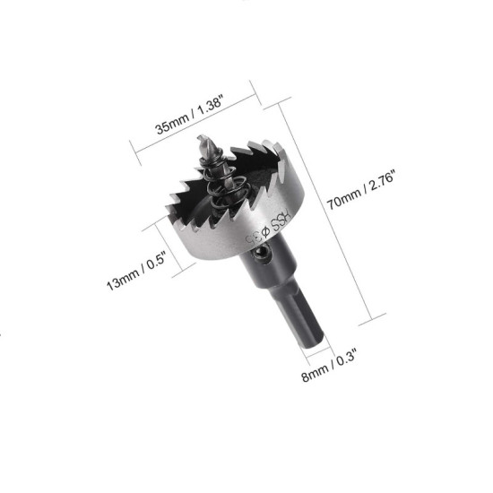 Ποτηροτρύπανο INOX 35 mm SLD35INX OEM