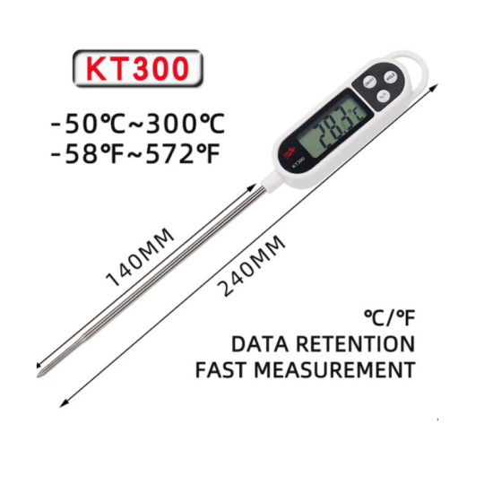 Ψηφιακό θερμόμετρο τροφίμων ακριβείας με οθόνη LCD KT300 - OEM Ψηφιακό θερμόμετρο τροφίμων ακριβείας με οθόνη LCD KT300 - OEM