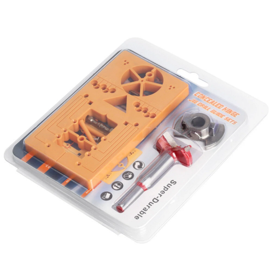 Σετ τρυπάνι Φ35mm με οδηγό και πλάκα στερέωσης για μεντεσέδες ντουλαπιών OEM Σετ τρυπάνι Φ35mm με οδηγό και πλάκα στερέωσης για μεντεσέδες ντουλαπιών OEM