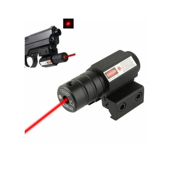 Laser σκόπευτρο μίνι για ράγες όπλου με κόκκινη δέσμη 650nm Μαύρο - ΟΕΜ