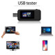 USB Tester 10 σε 1 Δοκιμαστικό Τάσης, Ρεύματος, Χωρητικότητας, Ισχύος με Έγχρωμες Ενδείξεις 4V-30V KEWEISI KWS-MX18L