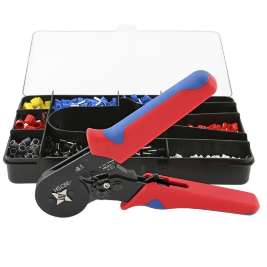 Σετ Αυτορυθμιζόμενη Πρέσα Ακροδεκτών Με 1200 Ακροδέκτες  0.25-10mm² OEM