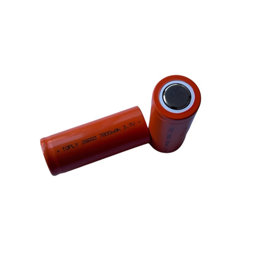 Επαναφορτιζόμενη μπαταρία TOPLY 26650 3.7V 7800mAh Ακέφαλη