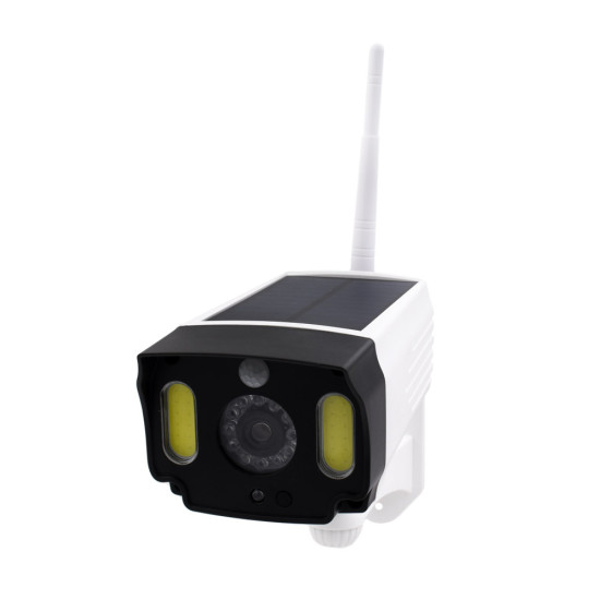 Ηλιακό Φωτιστικό 20LED COB σε Σχήμα Κάμερας & Αισθητήρα Κίνησης FOYU – Λευκό-OEM