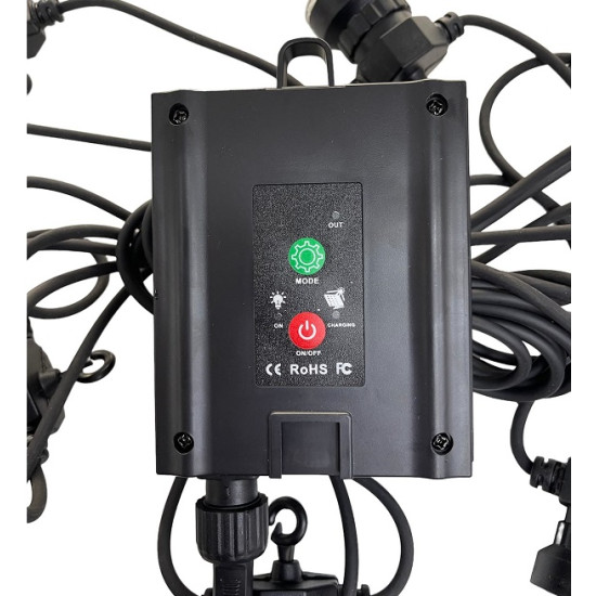 Σετ Ηλιακές Λάμπες LED 10τμχ σε Γιρλάντα Συνδεόμενες – Θερμό Λευκό - ΟΕΜ